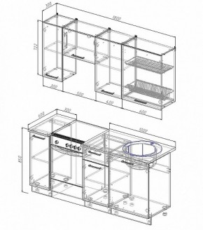 Кухонный гарнитур Жемчуг 1800 (Стол. 26мм) в Сысерти - sysert.ok-mebel.com | фото 2