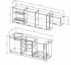 Кухонный гарнитур Лада 2550 (Стол. 38мм) в Сысерти - sysert.ok-mebel.com | фото 2