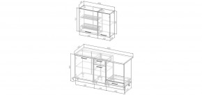 Кухонный гарнитур Смоки 1600 (Стол. 38мм) в Сысерти - sysert.ok-mebel.com | фото 2