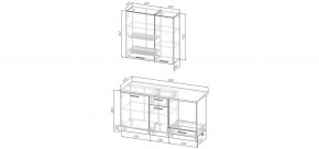 Кухонный гарнитур Старое Дерево 1600 h950 (Стол. 26мм) в Сысерти - sysert.ok-mebel.com | фото 2
