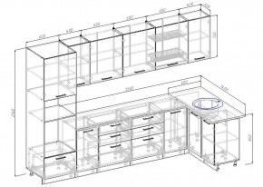 Кухонный гарнитур угловой Графика 3200х1400 (Стол. 26мм) в Сысерти - sysert.ok-mebel.com | фото 2