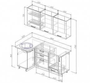 Кухонный гарнитур угловой Латте 1000*1800 (Стол. 26мм) в Сысерти - sysert.ok-mebel.com | фото 2