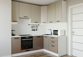 Кухонный гарнитур угловой Латте 2200х1600 (Стол. 26мм) в Сысерти - sysert.ok-mebel.com | фото
