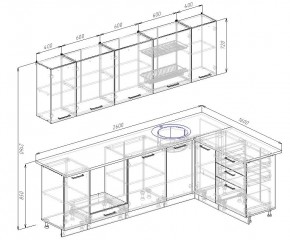 Кухонный гарнитур угловой Латте 2600х1600 (Стол. 26мм) в Сысерти - sysert.ok-mebel.com | фото 2