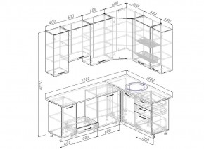 Кухонный гарнитур угловой Шимо 2200х1600 (Стол. 26мм) в Сысерти - sysert.ok-mebel.com | фото 2