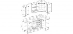 Кухонный гарнитур угловой Смоки 2200*1000 (Стол. 26мм) в Сысерти - sysert.ok-mebel.com | фото 2