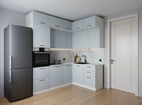 Кухонный гарнитур угловой Смоки 2200*1700 (Стол. 38мм) в Сысерти - sysert.ok-mebel.com | фото