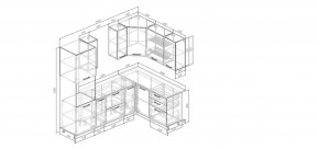 Кухонный гарнитур угловой Смоки 2400*1600 (Стол. 26мм) в Сысерти - sysert.ok-mebel.com | фото 2