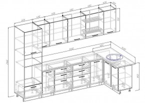 Кухонный гарнитур угловой Вегас 3200*1400 (Стол. 38мм) в Сысерти - sysert.ok-mebel.com | фото 2