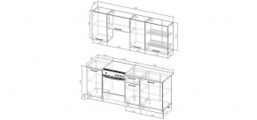Кухонный гарнитур Виола 2000 (Стол. 26мм) в Сысерти - sysert.ok-mebel.com | фото 2