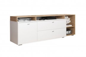 ЛАНС Комод-тумба К202  (дуб бунратти/белый) в Сысерти - sysert.ok-mebel.com | фото