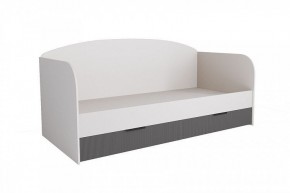 ЛАВИС ДКД 2000.1 Кровать с ящиками 900 (белый/графит софт) в Сысерти - sysert.ok-mebel.com | фото