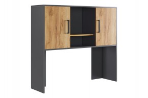ЛАЙТ 2 Надстройка стола компьютерного (1200) графит в Сысерти - sysert.ok-mebel.com | фото