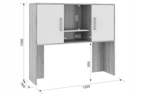 ЛАЙТ 2 Надстройка стола компьютерного (1200) в Сысерти - sysert.ok-mebel.com | фото 2