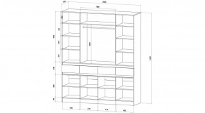 ЛЕНОРА Спальный гарнитур (модульный) графит в Сысерти - sysert.ok-mebel.com | фото 9