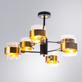 Люстра на штанге Arte Lamp Carlo A8205SP-6BK в Сысерти - sysert.ok-mebel.com | фото 2