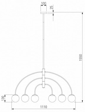 Люстра на штанге Eurosvet Cenacolo 30179/6 черный в Сысерти - sysert.ok-mebel.com | фото 3