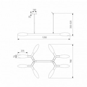 Люстра на штанге Eurosvet Covalent 30180 черный в Сысерти - sysert.ok-mebel.com | фото 3