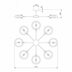 Люстра на штанге Eurosvet Gallo 70121/8 черный в Сысерти - sysert.ok-mebel.com | фото 3