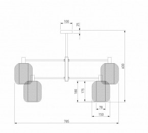 Люстра на штанге Eurosvet Voile 30191/6 черный в Сысерти - sysert.ok-mebel.com | фото 3