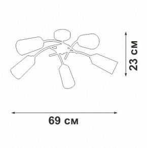 Люстра на штанге Vitaluce V2850 V2850-1/5PL в Сысерти - sysert.ok-mebel.com | фото 5