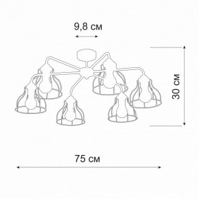 Люстра на штанге Vitaluce V3102 V3102-0/6PL в Сысерти - sysert.ok-mebel.com | фото 2