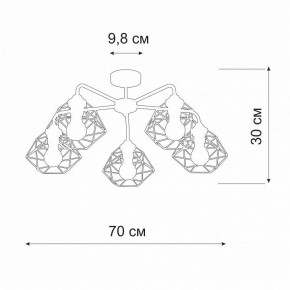 Люстра на штанге Vitaluce V4258 V4258-0/5PL в Сысерти - sysert.ok-mebel.com | фото 2
