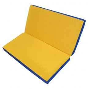 Мат гимнастический 1х1х0,05м складной цв. синий-желтый в Сысерти - sysert.ok-mebel.com | фото 1