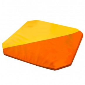 Мат гимнастический, квадратный, складной. Длина: 130 см, ширина: 130 см, толщина: 5 см оранжевый-желтый   в Сысерти - sysert.ok-mebel.com | фото