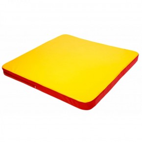 Мат гимнастический 1,36х1,36х0,08м складной закругленные углы цв. красный-желтый (для ДСК Игрунок) в Сысерти - sysert.ok-mebel.com | фото