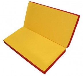 Мат гимнастический 1х1х0,08м складной цв. красный-желтый в Сысерти - sysert.ok-mebel.com | фото 1