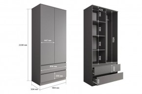 МОРИ МШ 900.2 Шкаф (графит) в Сысерти - sysert.ok-mebel.com | фото 2