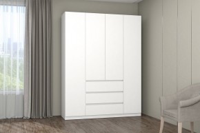 МС "Хилтон" Шкаф №1 1600 (Белый текстурный) в Сысерти - sysert.ok-mebel.com | фото