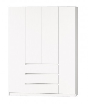 МС "Хилтон" Шкаф №1 1600 (Белый текстурный) в Сысерти - sysert.ok-mebel.com | фото 2