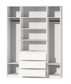 МС "Хилтон" Шкаф №1 1600 (Белый текстурный) в Сысерти - sysert.ok-mebel.com | фото 3