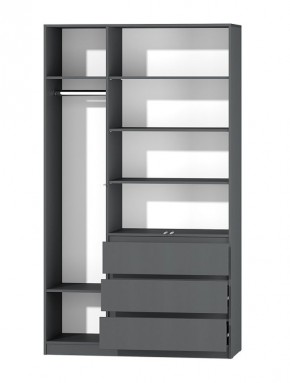 МС "Хилтон" Шкаф №2 1200 (Графит) в Сысерти - sysert.ok-mebel.com | фото 3