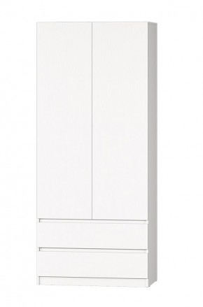 МС "Хилтон" Шкаф №3 900 (Белый текстурный) в Сысерти - sysert.ok-mebel.com | фото 2