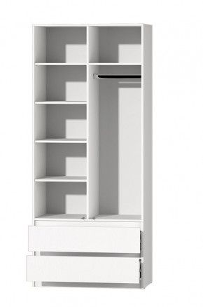 МС "Хилтон" Шкаф №3 900 (Белый текстурный) в Сысерти - sysert.ok-mebel.com | фото 3