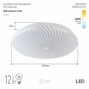 Накладной светильник Эра Slim SPB-6 Slim 8 12-4K в Сысерти - sysert.ok-mebel.com | фото 2