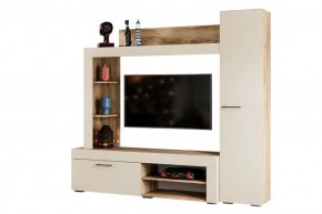 НИКОЛЬ Гостиная (Дуб крафт серый/софт айвори) в Сысерти - sysert.ok-mebel.com | фото