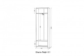 ОЛЬГА-ЛОФТ 3.1 Шкаф 2-х створчатый с зеркалом в Сысерти - sysert.ok-mebel.com | фото 3