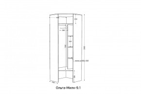 ОЛЬГА-МИЛК 9.1 Шкаф угловой без зеркала в Сысерти - sysert.ok-mebel.com | фото 2