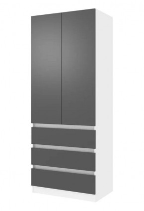 ПАРУС Шкаф 2-х ств. 800 (белый/графит) в Сысерти - sysert.ok-mebel.com | фото