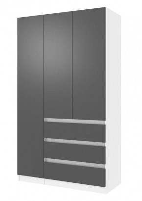ПАРУС Шкаф 3х- ств. 1200 (белый/графит) в Сысерти - sysert.ok-mebel.com | фото