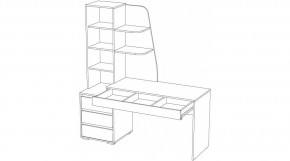 ПИФАГОР Стол компьютерный (дуб вотан/кашемир) в Сысерти - sysert.ok-mebel.com | фото 3