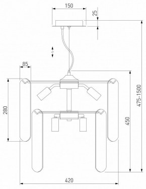 Подвесная люстра Eurosvet Claire 60170/8 золото в Сысерти - sysert.ok-mebel.com | фото 5