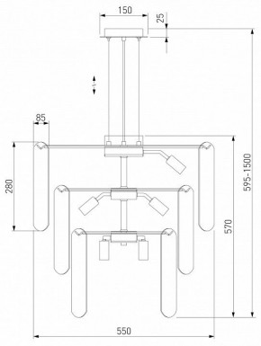 Подвесная люстра Eurosvet Claire 60171 золото в Сысерти - sysert.ok-mebel.com | фото 5