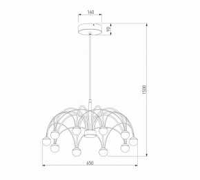 Подвесная люстра Eurosvet Ragno 90034/10 LED черный в Сысерти - sysert.ok-mebel.com | фото 5