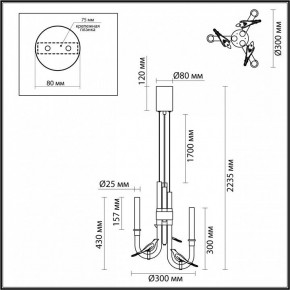 Подвесная люстра Odeon Light Lark 5431/6L в Сысерти - sysert.ok-mebel.com | фото 5