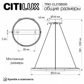 Подвесной светильник Citilux Trio CL215B050 в Сысерти - sysert.ok-mebel.com | фото 9